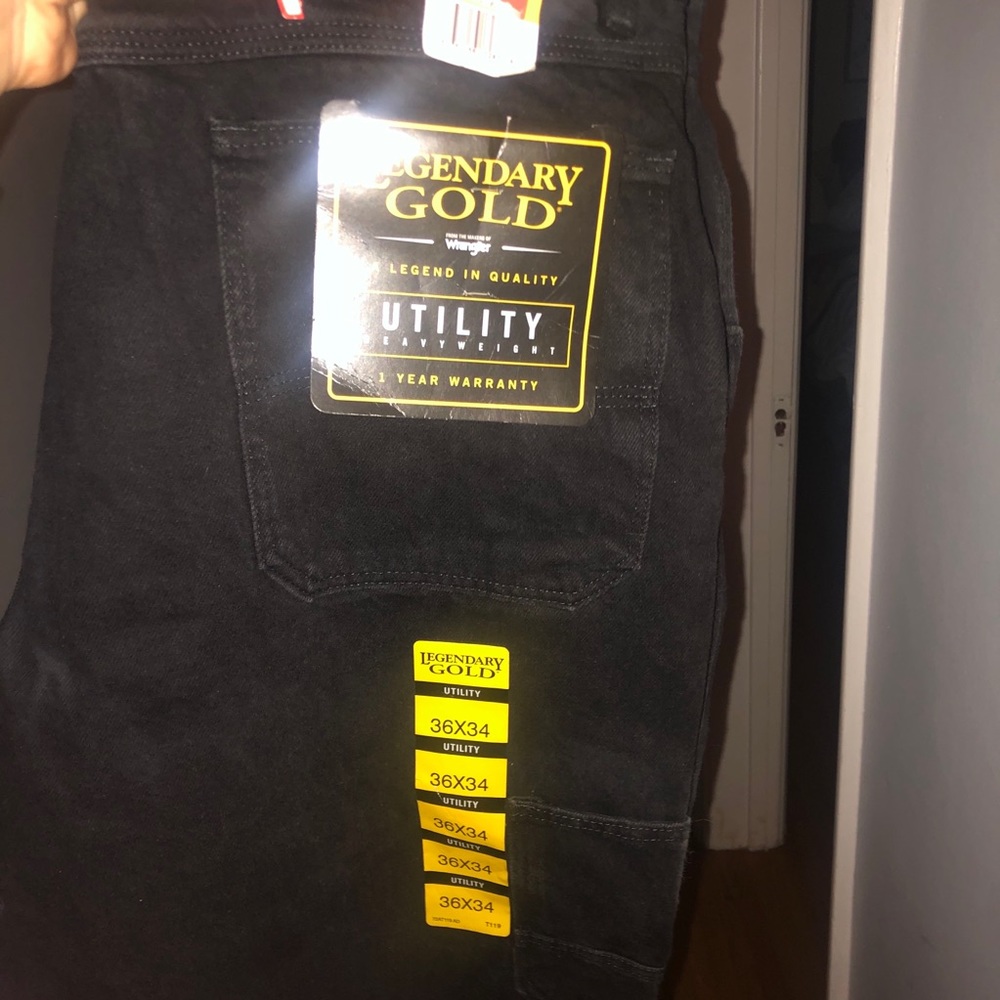 NWT 36x32 black utility jeans